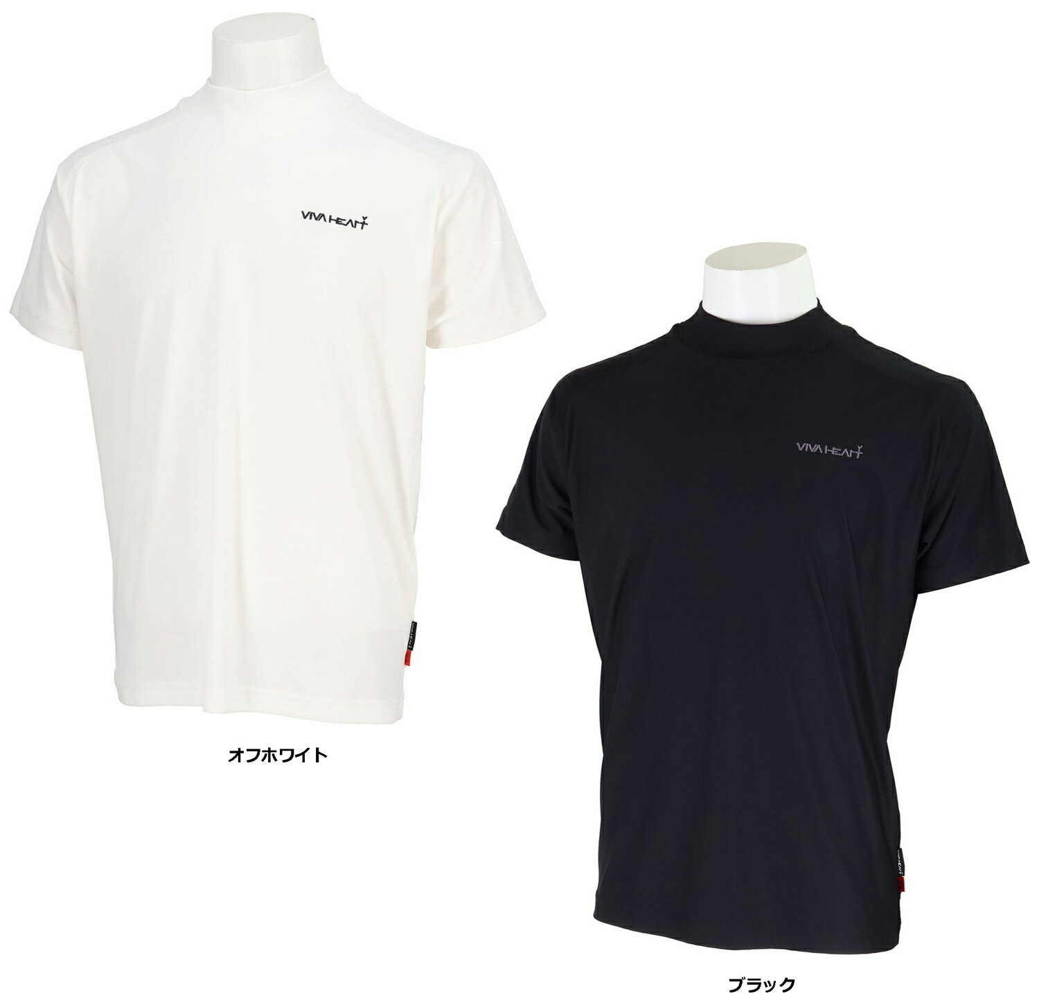 【ポイント最大10倍！】 ビバハート VIVA　HEART ゴルフ M カッティング半袖モックネック トップス ウェア 半袖 ゴルフウェア インナー アンダーウェア ストレッチ スポーティー 01122840