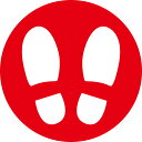 【7/26 2時まで ポイント最大15倍!】 ゼットガッコウタイイク ゼット学校体育 足形マークシール 赤5枚 ウイルス対策 接触防止 順番 列 飛沫防止 コロナ対策 インフルエンザ予防 風邪予防 間隔 学校 病院 保育園 幼稚園 施設 ZI030