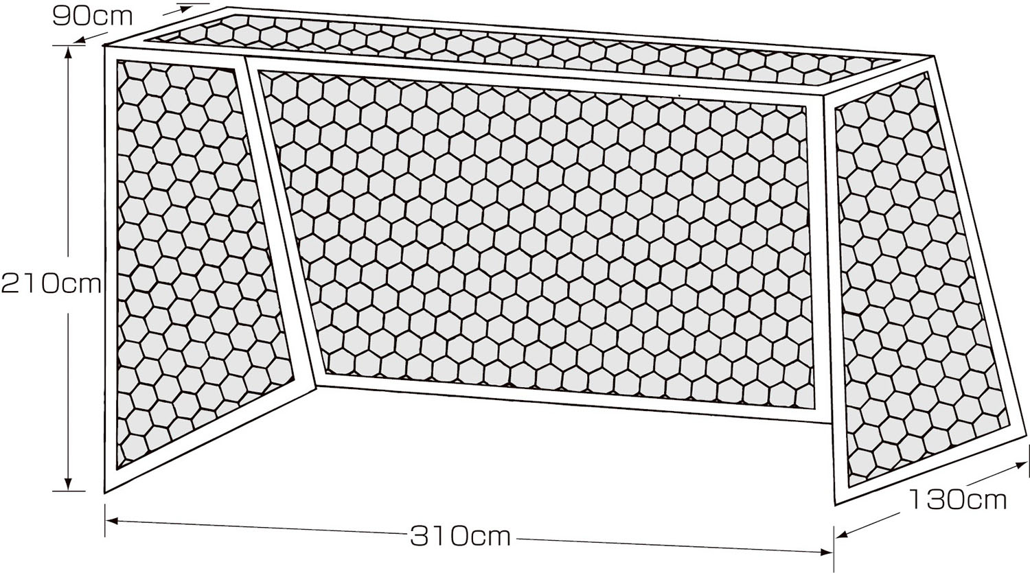 【11/27 2時まで ポイント最大12倍！】 カネヤ KANEYA フットサル フットサルネット T 亀甲 K5114