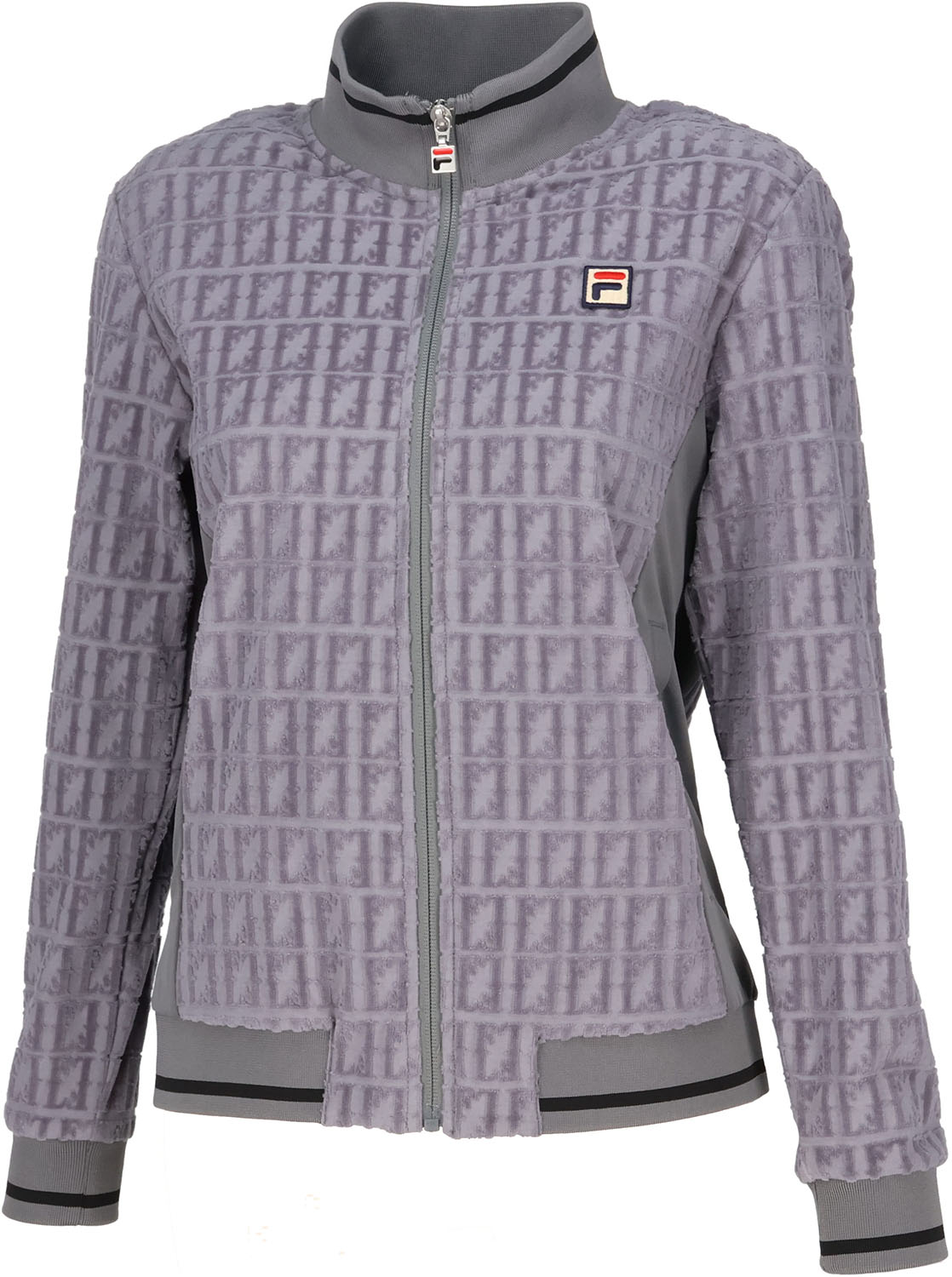 【11/20から ポイント最大12倍！】 フィラ FILA テニス トラックジャケット レディース ウィメンズ 女性 大人 長袖 アウター 上着 ジャージ トップス ウェア ロゴ ベロアジャガード リッチ ウォーム感 部活動 EL0249