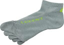 【4/30から5/6まで ポイント最大10倍!】 ルーセント LUCENT テニス Ladies 5本指ソックス ショート グレー 22〜25cm 女性用 くつ...