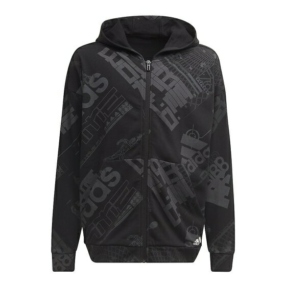 adidas (アディダス) ARKD3 フルジップ パーカー / U ARKD3 FULL-ZIP HOODIE ジュニアスポーツウェア スウェット ジュニア ブラック/ホワイト/グレーファイブ/カーボン VB109 HD6867