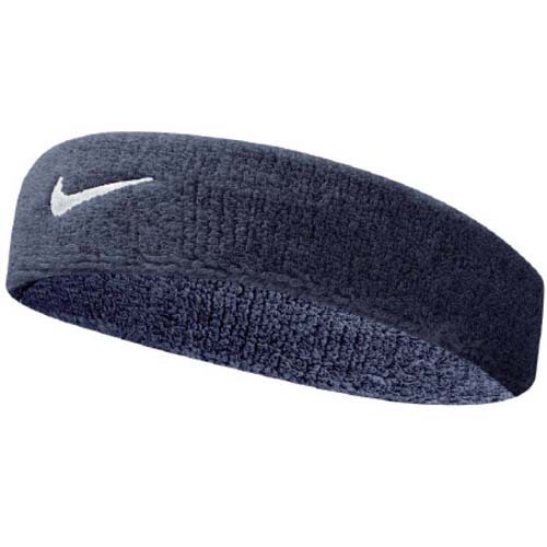 NIKE (ナイキ) ラケットスポーツ アパレルアクセサリー ナイキ スウッシュ ヘッドバンド F オブシディアン/ホワイト N.NN.07.416.OS-416F