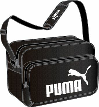 ● PUMA (プーマ) スポーツアクセサリー エナメルバッグ トレーニング PU ショルダー L プーマブラック/プーマ ホワイト 7537101