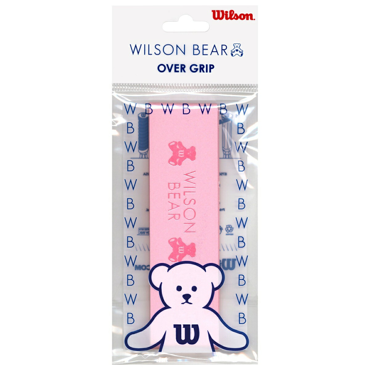 WILSON (ウィルソン) ラケットスポーツ グリップテープ PRO OVERGRIP BEAR PK 1PK PNK WRZ4001BP