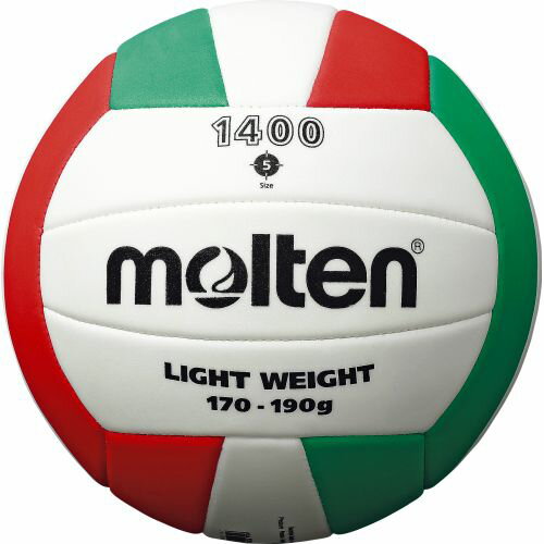 モルテン (MOLTEN) EVAバレーボール　5号球 バレーボール 5号ボール 5号球 ホワイト×レッド×グリーン V5C1400-L