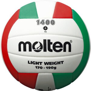 モルテン (MOLTEN) EVAバレーボール　4号球 バレーボール 4号軽量 4号球 ホワイト×レッド×グリーン V4C1400-L