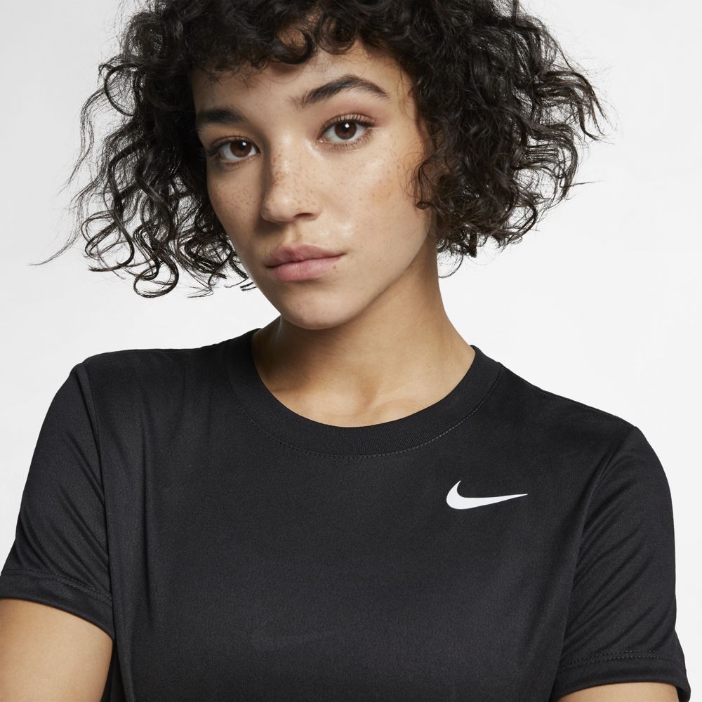 ナイキ (NIKE) ナイキ ウィメンズ DRI-FIT レッグ クルー Tシャツ レディーススポーツウェア Tシャツ レディース ブラック/(ホワイト) AQ3211-010