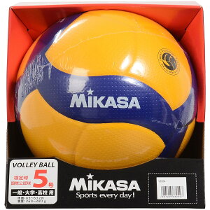 ミカサ (MIKASA) バレー5号 国際公認球 高校試合球 黄/青 バレーボール 5号ボール 5 V300W