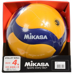 ミカサ (MIKASA) バレー4号 検定球 黄/青 バレーボール 4号ボール 4 V400W