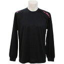 MIZUNO (ミズノ) バレーボール 長袖Tシャツ 長袖プラクティスシャツ ブラック×マゼンタ V2JA940497