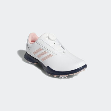 アディダス (adidas) ドライバー ボア 3 ゴルフ レディースゴルフシューズ レディース ホワイト/グローリーピンク/カレジエイトネイビー EPC89-EE9349