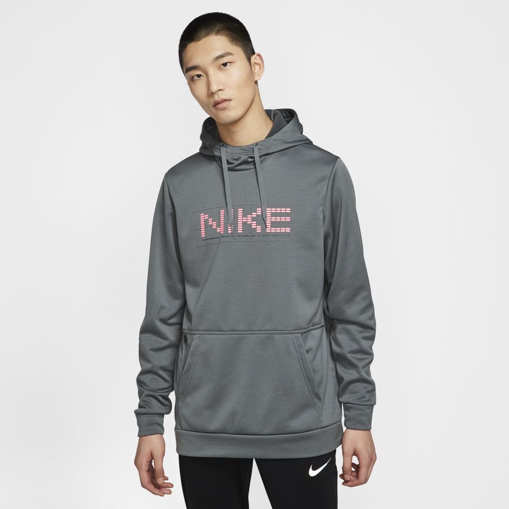 ナイキ (NIKE) ナイキ サーマ グラフィック SP プルオーバー フルジップ L/S フーディ メンズスポーツウェア スウェットパーカー メンズ アイアングレー/(サンセットパルス) CZ2424-068