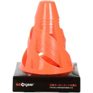 エスエーギア (s.a.gear) 三角マーカーコーン6個入 サッカー その他アクセサリー オレンジ SA-Y20-002-020