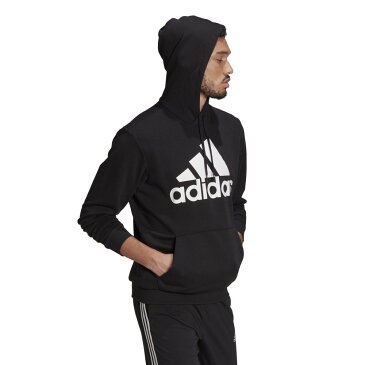 アディダス (adidas) エッセンシャルズ ビッグロゴ パーカー / M ESSENTIALS BIG LOGO HOODIE メンズスポーツウェア スウェットパーカー メンズ ブラック/ホワイト 29217 GK9540