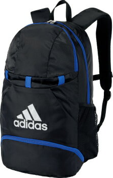 アディダス (adidas) ボール用デイパック　27L　黒色×青色 サッカー ボストンバック 27L ブラック ADP28BKB