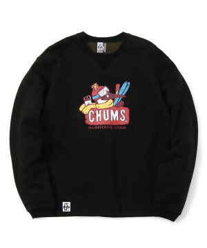 CHUMS(チャムス) Skiing Booby Crew Top (スキーング　ブービー クルートップ) トレッキング アウトドア スウェット JET BLACK CH00-1300-K047