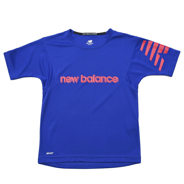 ニューバランス (New Balance) BIG NBロゴ　プラクティスシャツ サッカー ジュニア半袖プラクティスシャツ ジュニア ロイヤルブルー JJTF2323 RYB