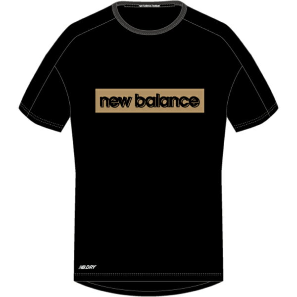 ニューバランス (New Balance) プラクティスシャツ サッカー 半袖プラクティスシャツ メンズ ブラック/ゴールド JMTF2311 BLG