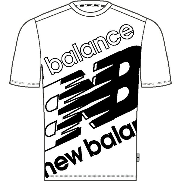 ニューバランス (New Balance) ビッグロゴ ドライ ショートスリーブTシャツ ジュニアスポーツウェア Tシャツ ジュニア ホワイト JJTP2116 WT