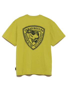 タラスブルバ (TARAS BOULBA) PE天竺プリントTシャツ（魚ワッペン） トレッキング アウトドア 半袖Tシャツ メンズ ピスタチオ TBM-S22-014-035 PTC