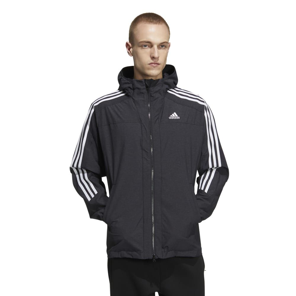 アディダス (adidas) 24/7 3ストライプス クロスジャケット / M 24/7 3ST CLOTH JACKET メンズスポーツウェア ウインドアップジャケット メンズ ブラック TW048 HC9962