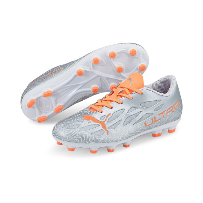 プーマ (PUMA) ウルトラ 4.4 HG JR サッカー ジュニアスパイク ボーイズ ダイアモンド シルバー/ネオン シトラス 10674401