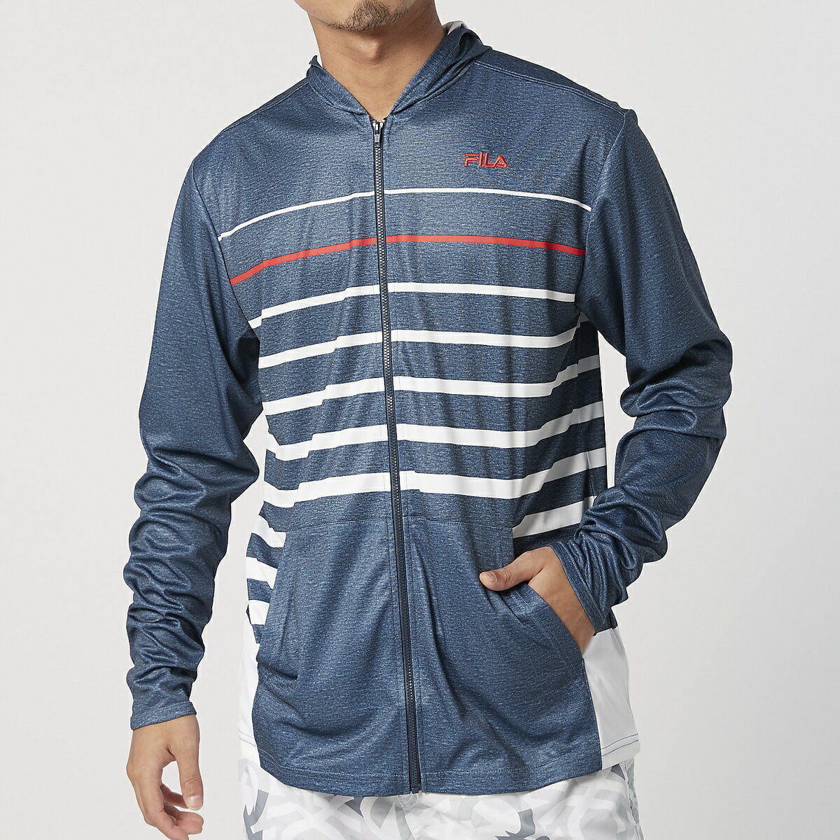 フィラ (FILA) MENS UVパーカー サマー レジャー メンズラッシュガード メンズ NV 427272