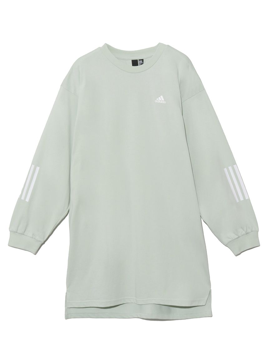 アディダス (adidas) ワーディング チュニック 長袖Tシャツ / W WORDING TUNIC LONG SLEEVE TEE レディーススポーツウェア 長袖Tシャツ レディース リネングリーン CV338 HM2798