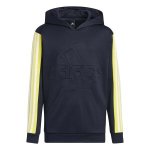 アディダス (adidas) YB BOSエンボス スウェットフーディー(裏起毛) ジュニアスポーツウェア スウェット ボーイズ レジェンドインク CC229 HM9590