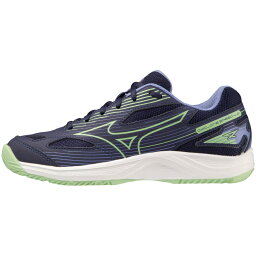 ミズノ (MIZUNO) CYCLONE SPEED 4 JR. バレーボール シューズ ローカット ジュニア パープル×グリーン V1GD231011