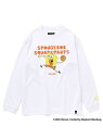 スポルディング SPALDING ジュニア ロングスリーブTシャツ スポンジ・ボブ スクエアパンツ バスケットウェア 長袖Tシャツ（ロンT）