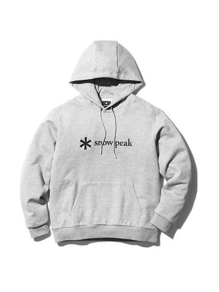 Xm[s[N Snow Peak PRINTED LOGO SWEAT HOODIE S M.GREY gbvX ̑gbvX