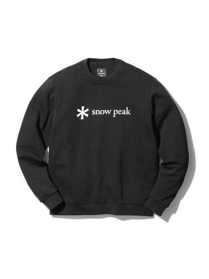 Xm[s[N Snow Peak PRINTED LOGO SWEAT PULLOVER 1 BLACK gbvX ̑gbvX