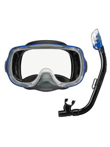 Tabata(タバタ)3眼排水弁付マスクと水の浸入を防ぐハイパードライエリートトップを装備したスノーケルの高性能シリコーン2点セット