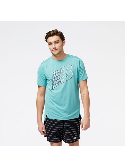 ニューバランス New Balance ACCELERATEグラフィックショートスリーブTシャツ ランニングウェア ショートスリーブTシャツ
