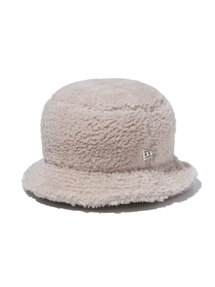 j[G NEWERA BUCKET01 MINK FLEECE BGE SIL EFAANZT[ nbg