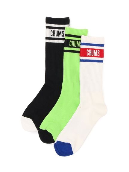 チャムス CHUMS 3P CHUMS MEDIUM SOCKS 3P チャムス ミディアム ソックス ウェアアクセサリー ソックス