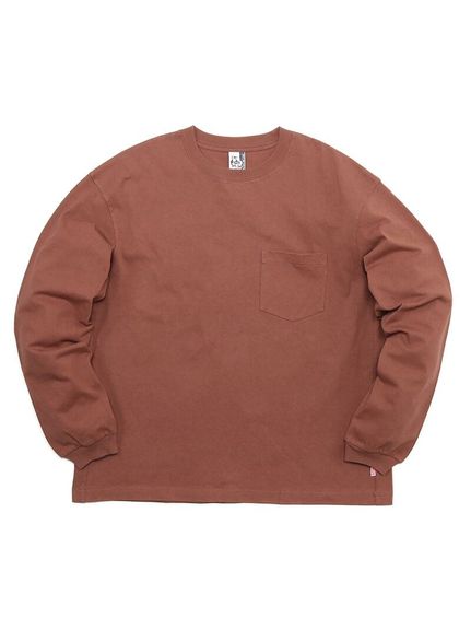 `X CHUMS HEAVY WEIGHT POCKET L/S T-SHIRT (wr[EFCg |Pbg L/S T) gbvX TVciTj