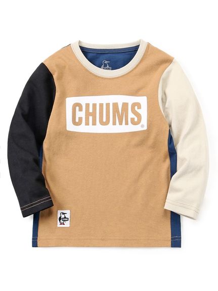 CHUMS(`X)KIDS CHUMS LOGO BRUSHED L/S T-SHIRT (LbY`XSubVhL)