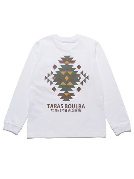 ジュニア ヘビーコットンロングTシャツ（幾何学） カラー ホワイト サイズ 130CM/140CM/150CM 素材 ■綿／100％、リブ部分／綿97％・ポリウレタン3％ 原産国 中国 メーカー品番 71365944 コメント ■度詰めの肉厚の綿100％素材のため型崩れしにくく、しっかりとしたハリ感のある長袖Tシャツ。■胸ポケットつき■メンズ、レディースと同様のグラフィックで親子コーディネイトを楽しめます。■裏側に名前など記載できるネームつき。【採寸情報】サイズ：身丈／身幅／肩幅／袖丈／裄丈130：51.0／40.5／34.0／44.0／61.0cm140：55.0／43.0／36.0／46.0／66.0cm150：59.0／45.5／38.0／48.0／71.0cm