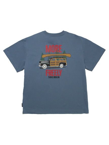 タラスブルバ TARAS BOULBA PE天竺 プリントTシャツ（車） トップス Tシャツ