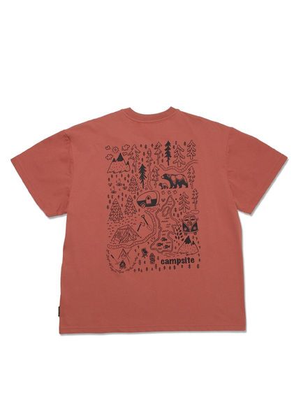 タラスブルバ TARAS BOULBA PE天竺 プリントTシャツ（キャンプマップ） トップス Tシャツ