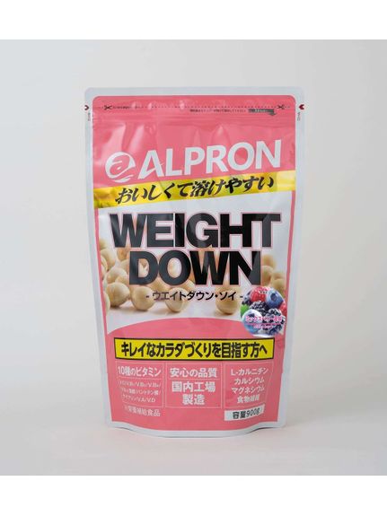 アルプロン ALPRON ALPRON ウェイトダウン ミックスベリー 900g プロテイン カゼイン SOYプロテイン