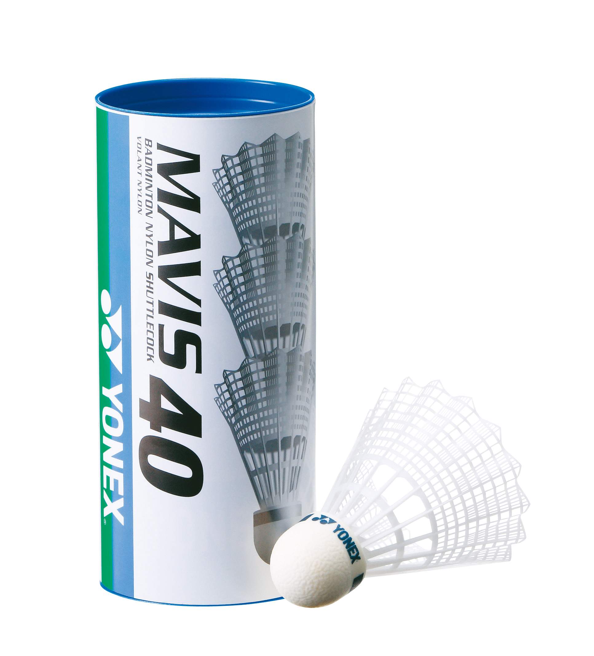 **【0の付く日はポイント3倍】【YONEX/ヨネックス】メイビス40BP (3ケイリ)【M40BP】 バドミントン シャトル ホワイト 3個入 部活 応援