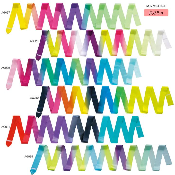** 【1点購入のみネコポス280円】【SASAKI/ササキ】体操・新体操【MJ715AGF】アートグラデーションリボ..