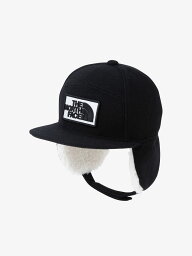 【0の付く日はポイント3倍】【THE NORTH FACE ノースフェイス】【NNJ42321】ウィンタートラッカーキャップ（キッズ）【Kids’ Winter Trucker Cap】【2023年秋冬】【カラー： K ブラック】キッズ　子供　帽子　キャップ　防寒　保温　冬　外遊び　ウインターキャンプ