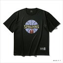 SPALDING/スポルディング Tシャツ ONE PIECE ゴムゴムの実 ボールプリント(SMT25101P-BLK)