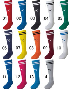 プーマ　ライン入り　ストッキング　729881　PUMA　サッカーソックス　大人サイズ fbsocks