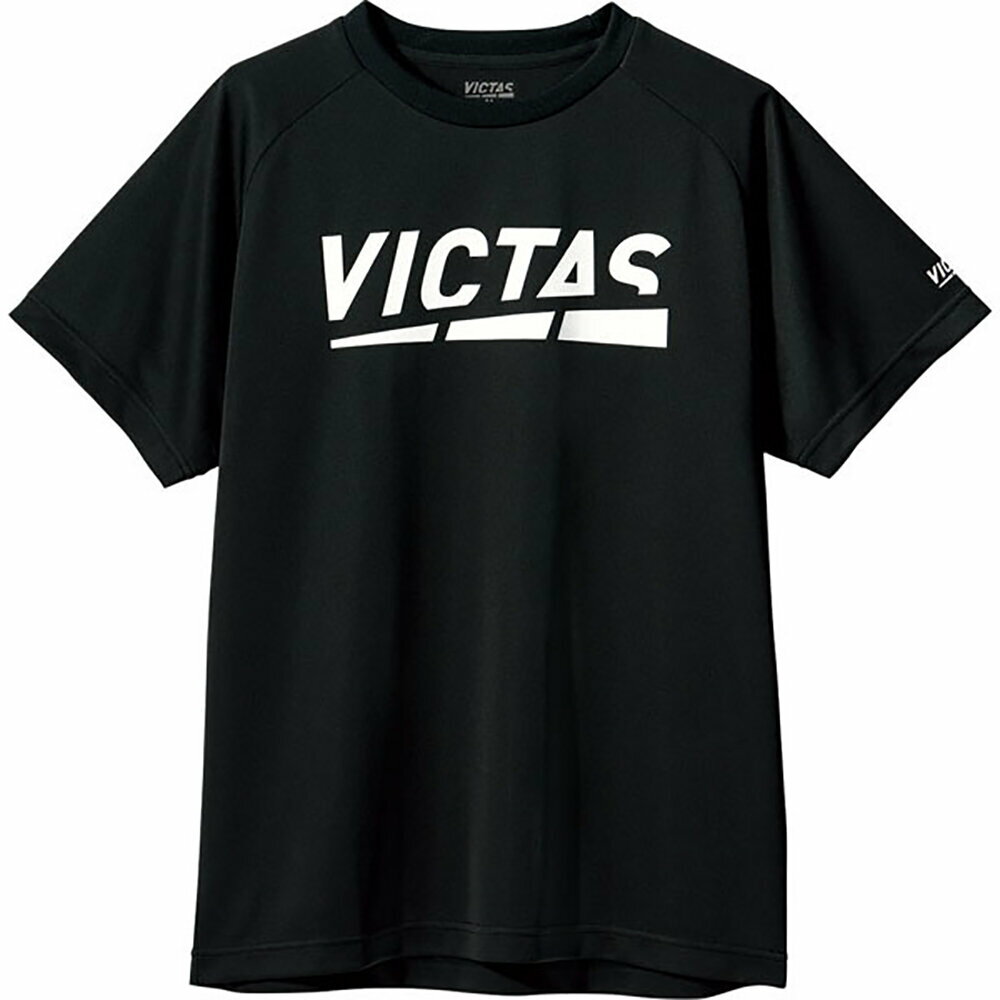 ヴィクタス　卓球練習シャツ　プレイロゴTシャツ　632101　ブラック　 VICTAS